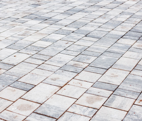Тротуарная плитка по технологии Сolormix цвет маренго